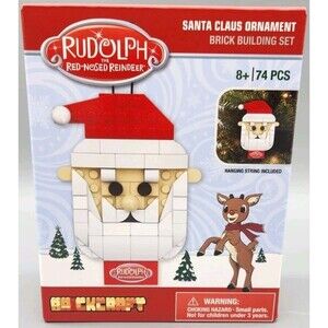 Brickcraft Santa Rudolph the Red Nose Reindeer Ornament Brick Building New